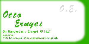 otto ernyei business card